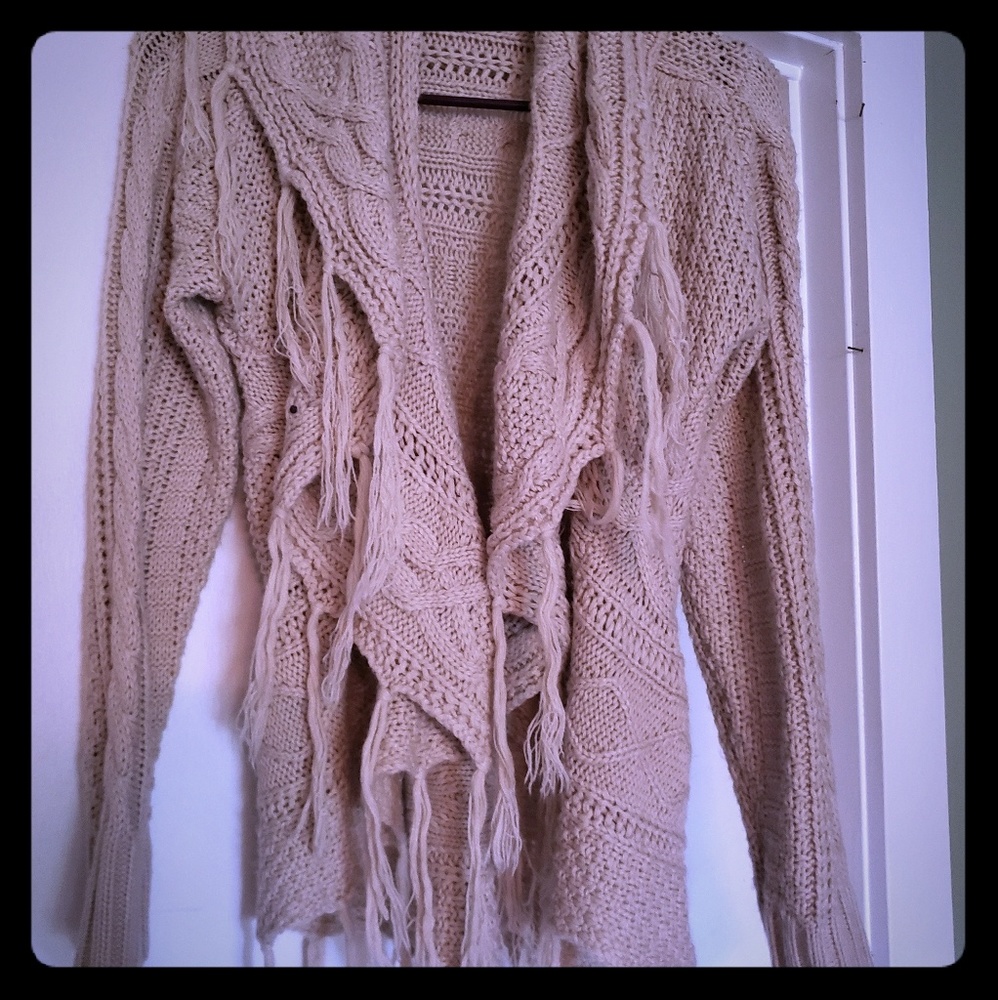 Charlotte russe fringe knit